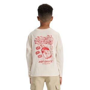 Cat & Jack Long Sleeve Hot Sauce Graphic Tee Size Medium (8)